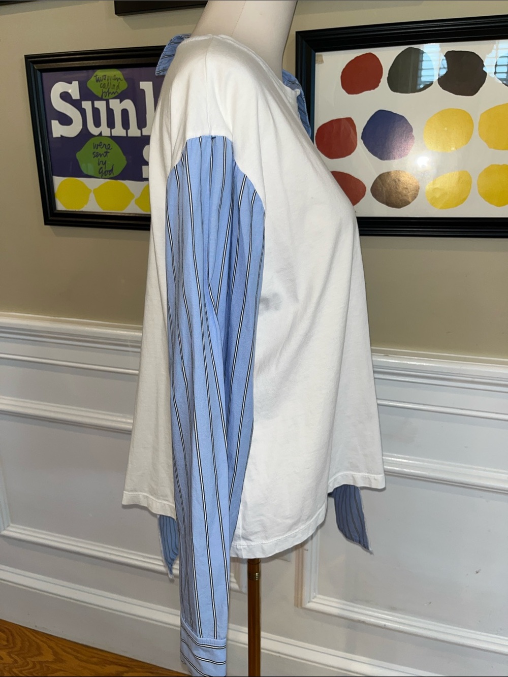 Zara Mixed Media Shirt - Picture 5 of 9